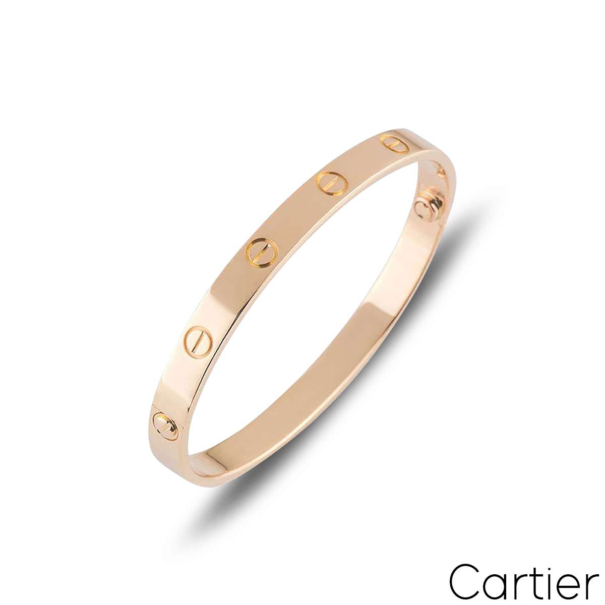 Cartier Rose Gold Plain Love Bracelet Size 17 B6035617 Cartier Rose Gold Plain Love Bracelet Size 17 B6035617